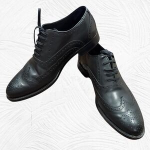 Thursday Boots Men's Aviator Dress Shoes In Black Size 9 Wingtip Brogue